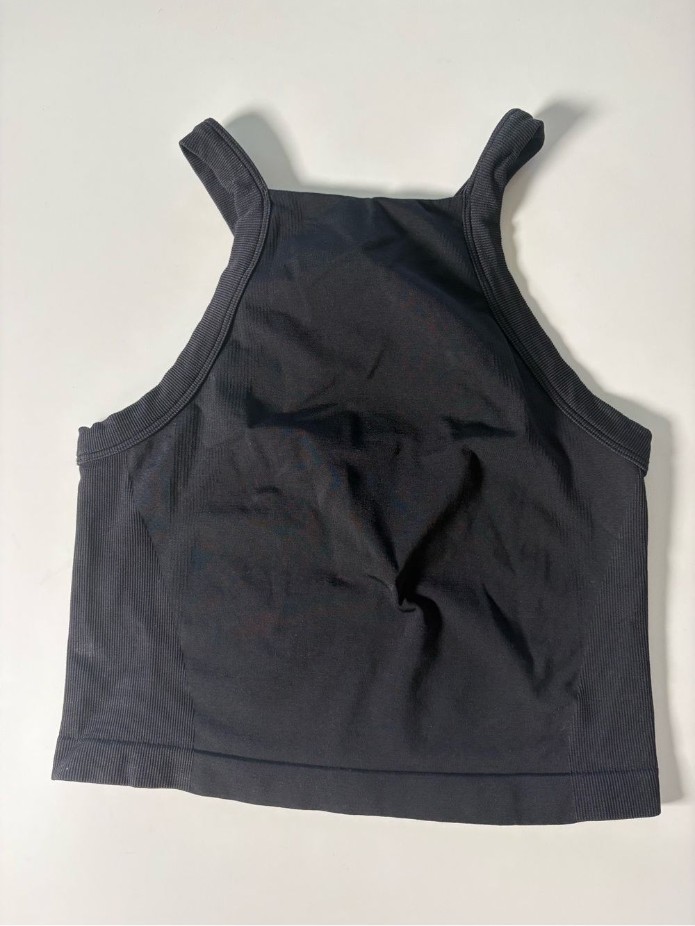 Lululemon Classic Solid Black Ribbed Crop Tank Top - Women